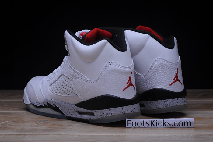 AIR JORDAN 5 RETRO "WHITE CEMENT" mens 136027-104