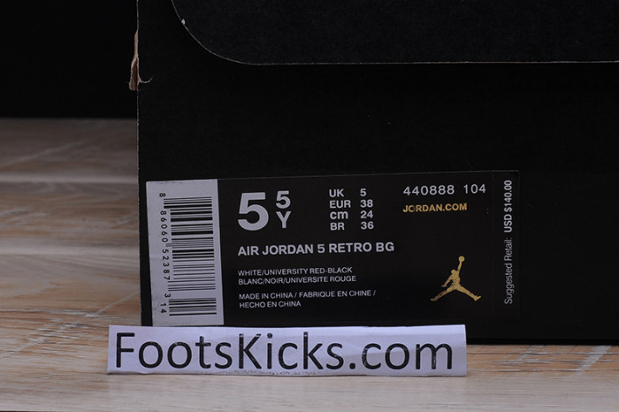 AIR JORDAN 5 RETRO "WHITE CEMENT" mens 136027-104