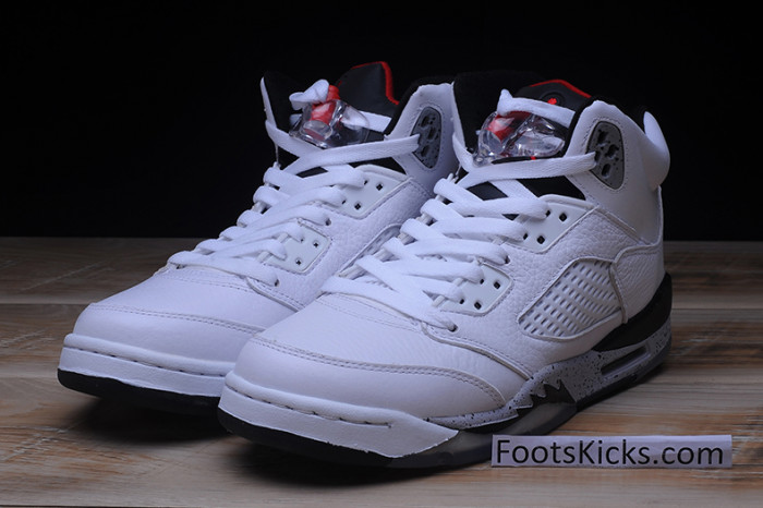 AIR JORDAN 5 RETRO "WHITE CEMENT" mens 136027-104