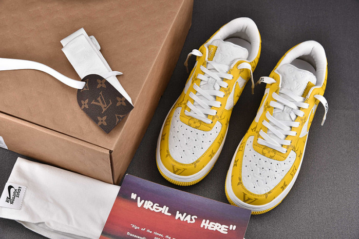 NIKE LOW AIR FORCE 1 X  yellow white