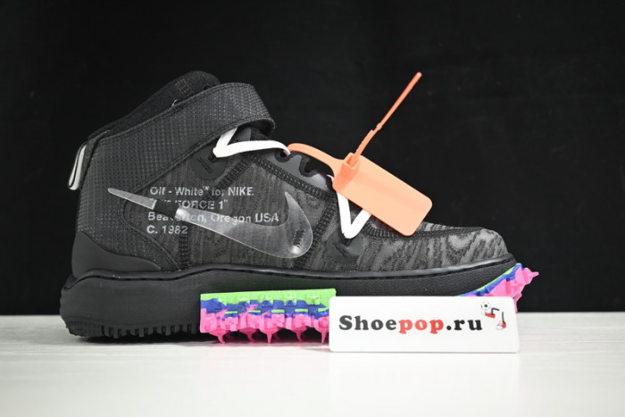 OFW x Nike Air Force 1 Mid Black  DO6290-001