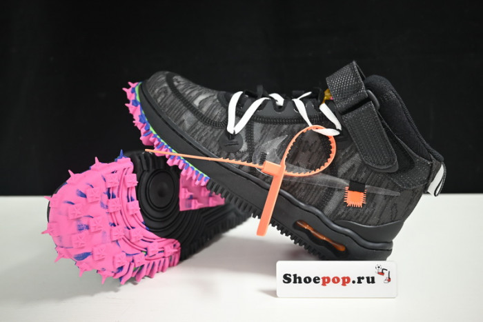 OFW x Nike Air Force 1 Mid Black  DO6290-001