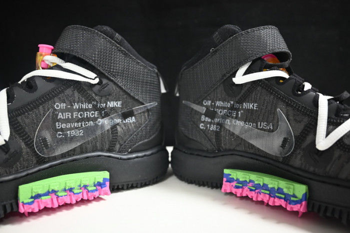 OFW x Nike Air Force 1 Mid Black  DO6290-001