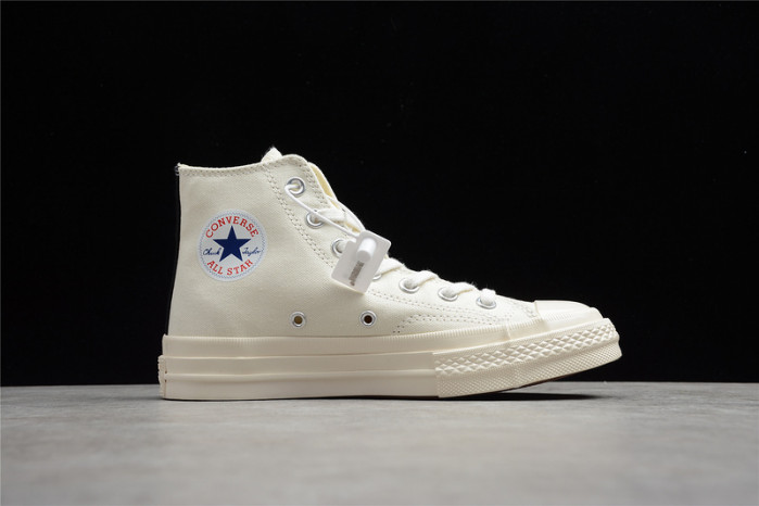 converse COMME DES GARÇONS X CHUCK white