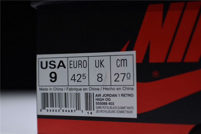 AIR JORDAN 1 OG “Game Royal” blue  555088-403