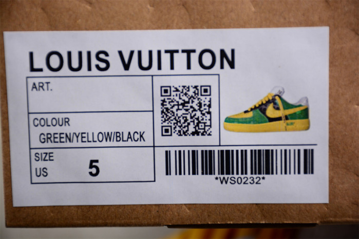 NIKE LOW AIR FORCE 1 X yellow green