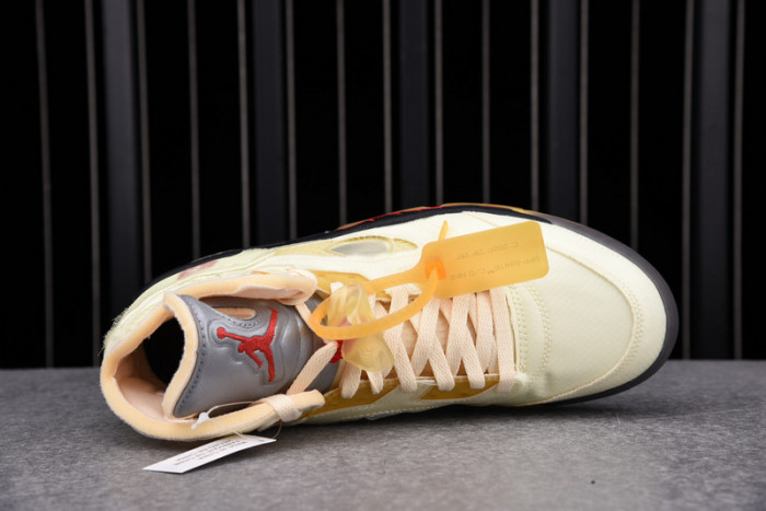 OFW Air Jordan 5 Sail Fire Red DH8565-100