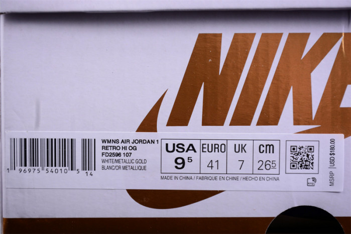 Air Jordan 1 Retro High OG Metallic Gold FD2596-107