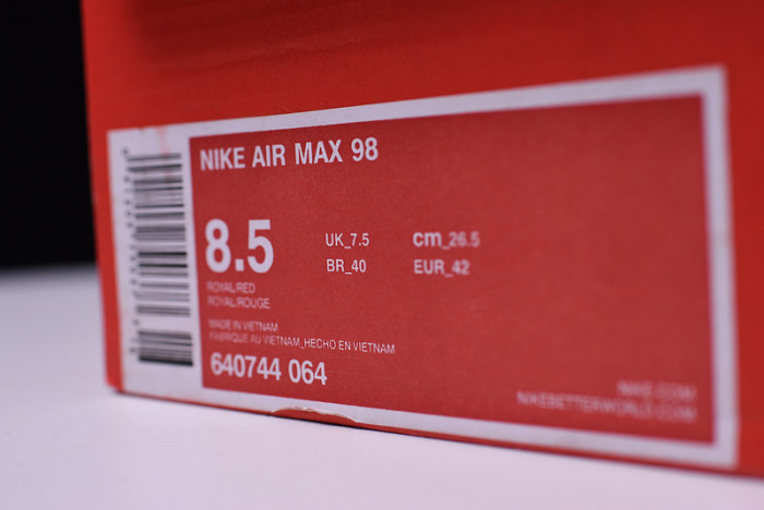 NIKE AIR MAX 98 “GUNDAM” White/University Red  640744-100