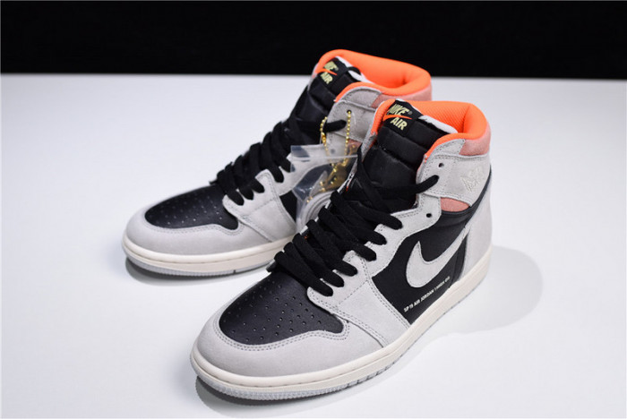 Air Jordan 1 Neutral Grey Hyper Crimson 555088-018
