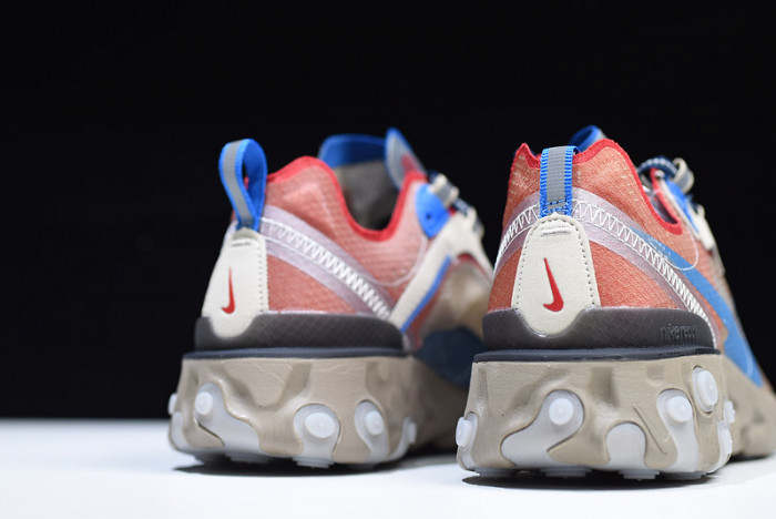 Undercover x Nike React Element 87 Khaki Red  BQ2718-200