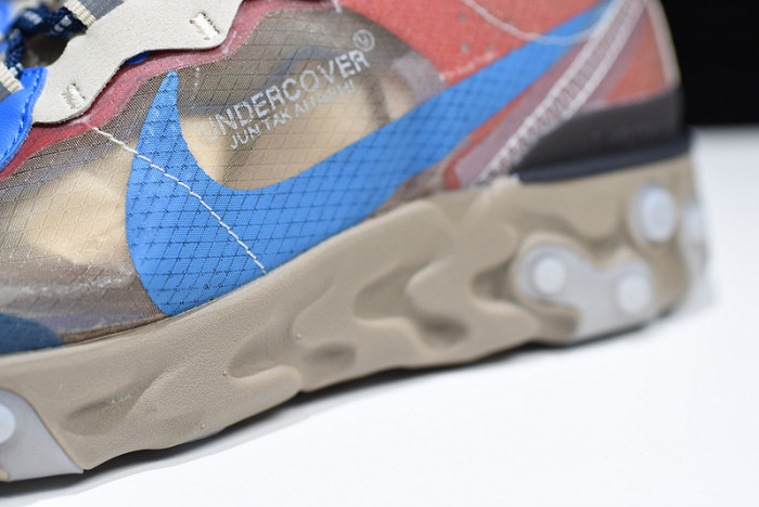 Undercover x Nike React Element 87 Khaki Red  BQ2718-200