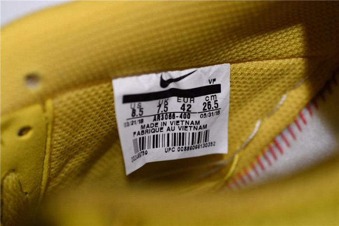 Supreme x The North Face x Nike Air Force 1 YELLOW AR3066-400