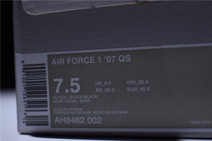 Nike Air Force 1 Velcro Pack Black  AH8462-002