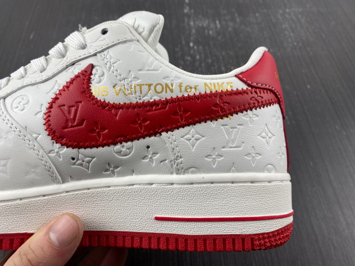 NIKE LOW AIR FORCE 1 X  WHITE red