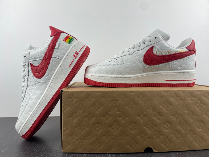 NIKE LOW AIR FORCE 1 X  WHITE red
