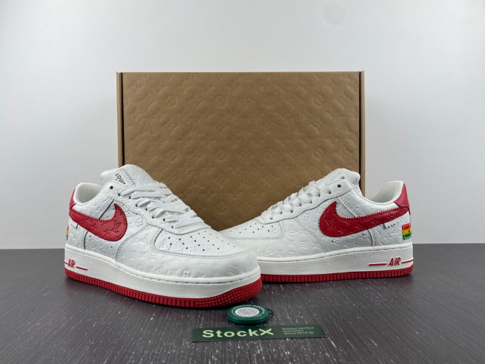 NIKE LOW AIR FORCE 1 X  WHITE red