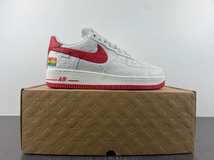 NIKE LOW AIR FORCE 1 X  WHITE red