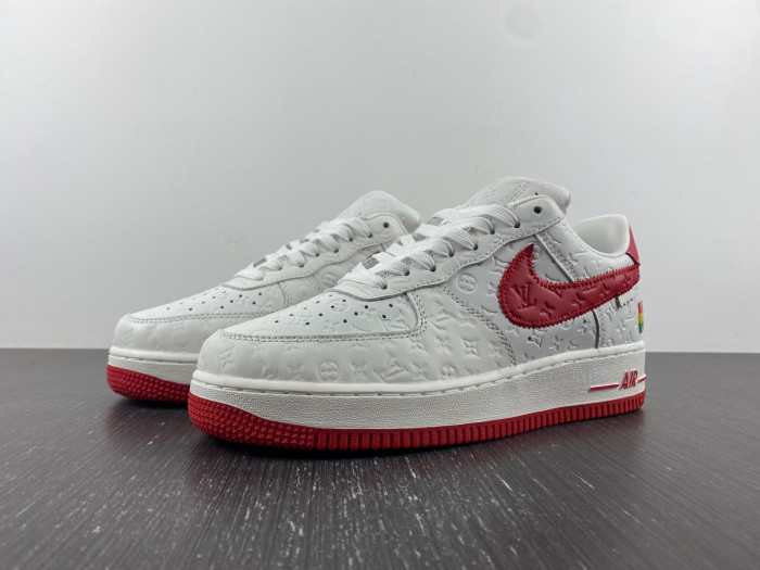NIKE LOW AIR FORCE 1 X  WHITE red