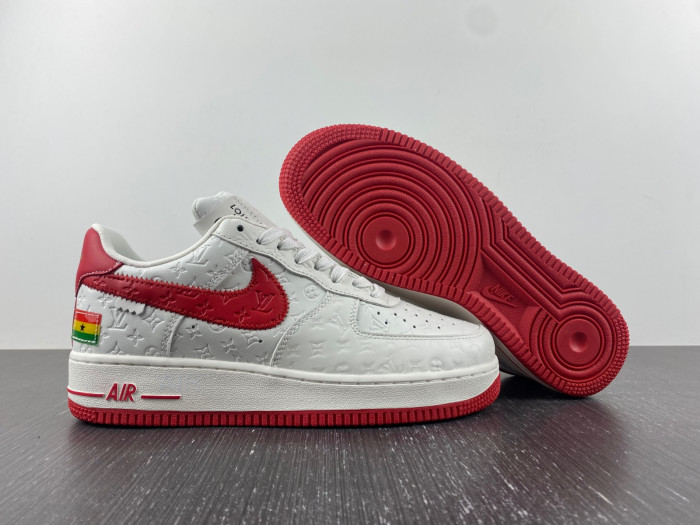 NIKE LOW AIR FORCE 1 X  WHITE red