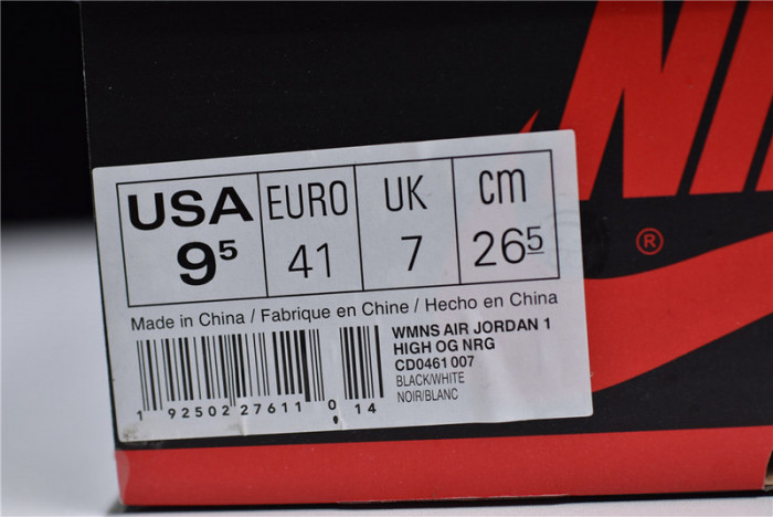 Air Jordan 1 Panda Black White CD0461-007
