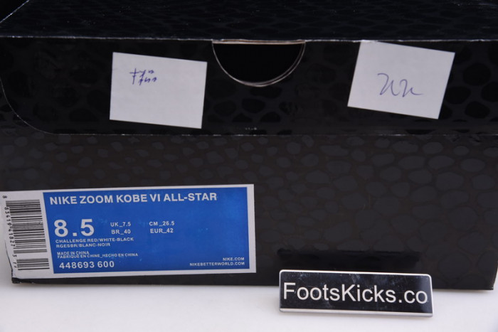 NIKE KOBE 6 ASG WEST CHALLENGE RED 448693-600