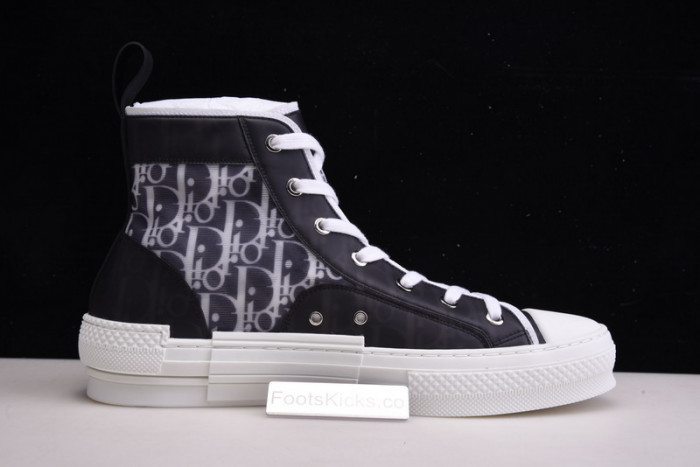 B23 Oblique High Top Sneakers black white T00480H050