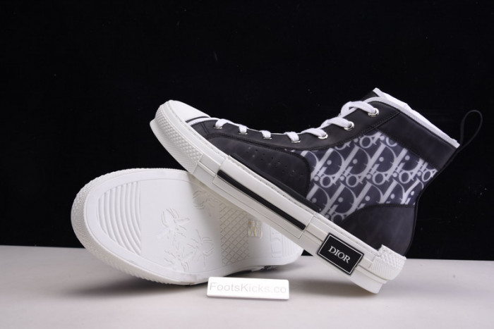 B23 Oblique High Top Sneakers black white T00480H050