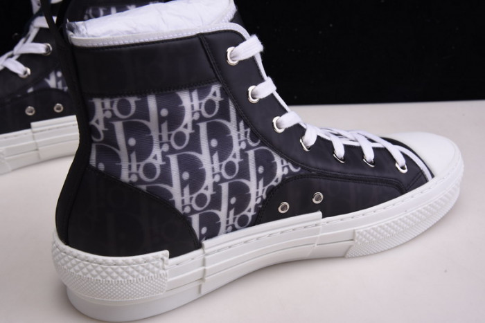 B23 Oblique High Top Sneakers black white T00480H050