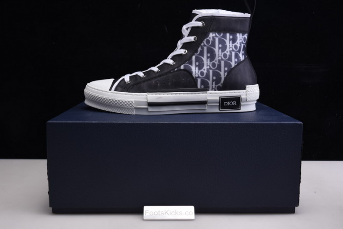 B23 Oblique High Top Sneakers black white T00480H050