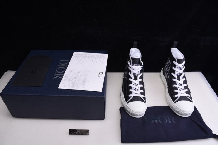 B23 Oblique High Top Sneakers black white T00480H050