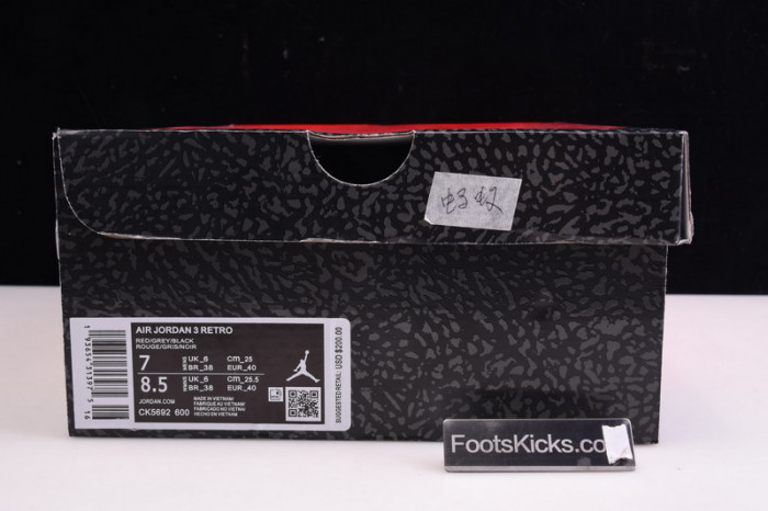 Air Jordan 3 Retro SE Unite Fire Red CK5692 -600