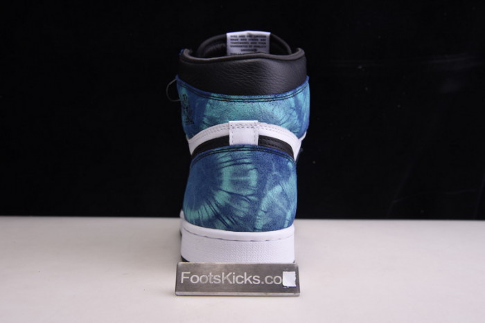 Air Jordan 1 Tie-Dye white black aurora green CD0461-100