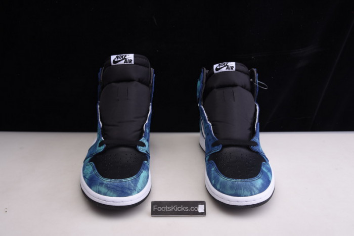 Air Jordan 1 Tie-Dye white black aurora green CD0461-100