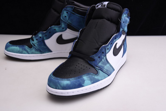 Air Jordan 1 Tie-Dye white black aurora green CD0461-100
