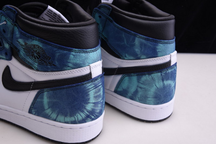 Air Jordan 1 Tie-Dye white black aurora green CD0461-100