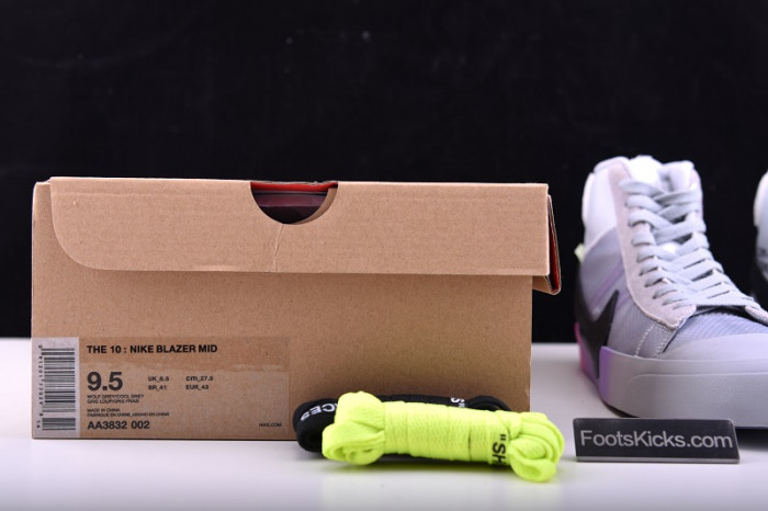 Nike Blazer Mid OFW Wolf Grey Serena "Queen"  AA3832-002