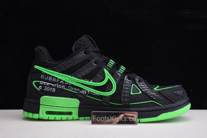 OFW x Nike Air Rubber Dunk “Green Strike” CU6015-001