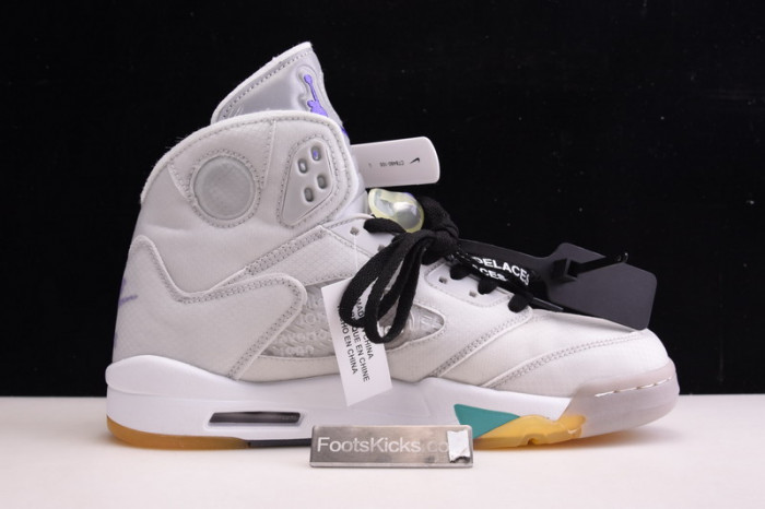 OFW Air Jordan 5 white green purple  CT8480-105
