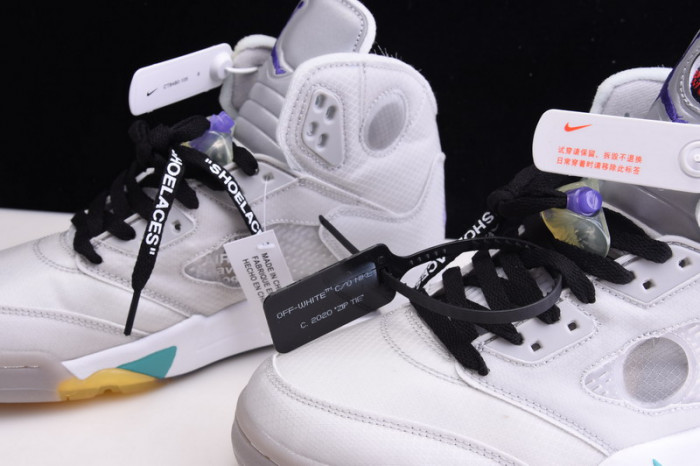 OFW Air Jordan 5 white green purple  CT8480-105