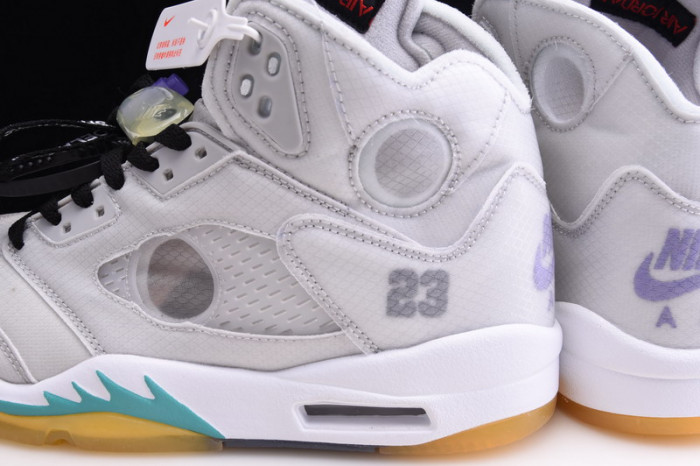 OFW Air Jordan 5 white green purple  CT8480-105