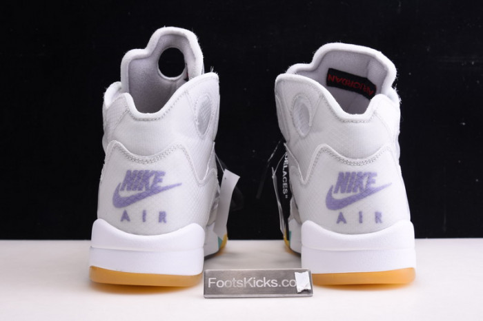 OFW Air Jordan 5 white green purple  CT8480-105