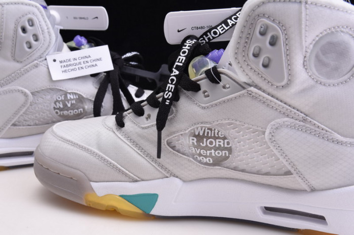 OFW Air Jordan 5 white green purple  CT8480-105