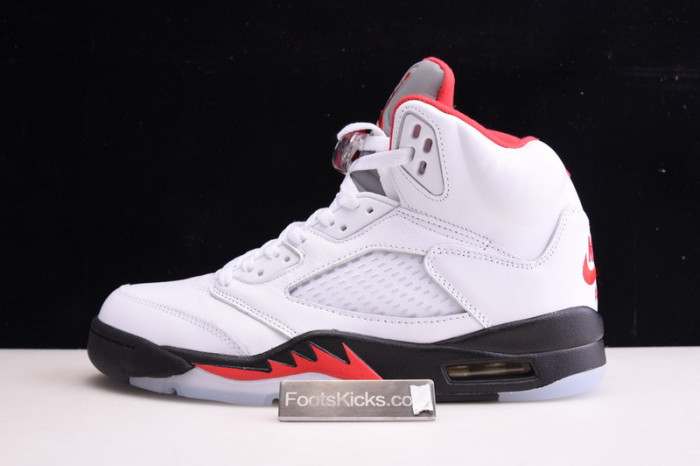 Air Jordan 5 Fire Red 2020 Silver Tongue DA1911-102