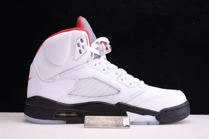 Air Jordan 5 Fire Red 2020 Silver Tongue DA1911-102