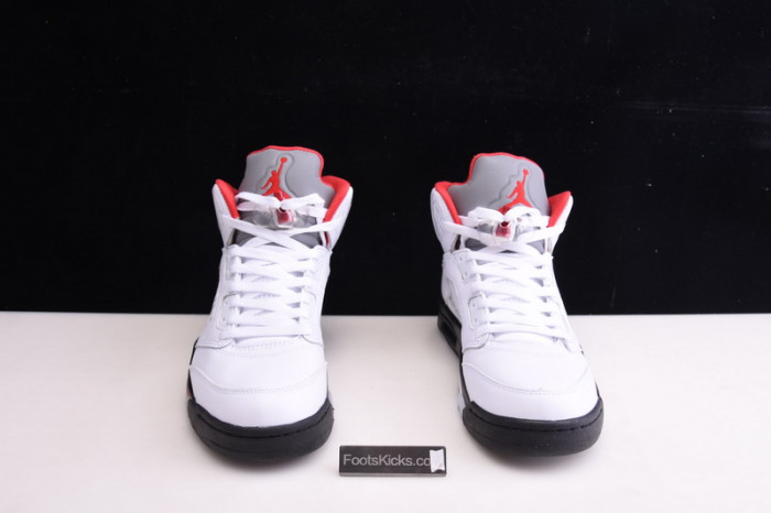 Air Jordan 5 Fire Red 2020 Silver Tongue DA1911-102