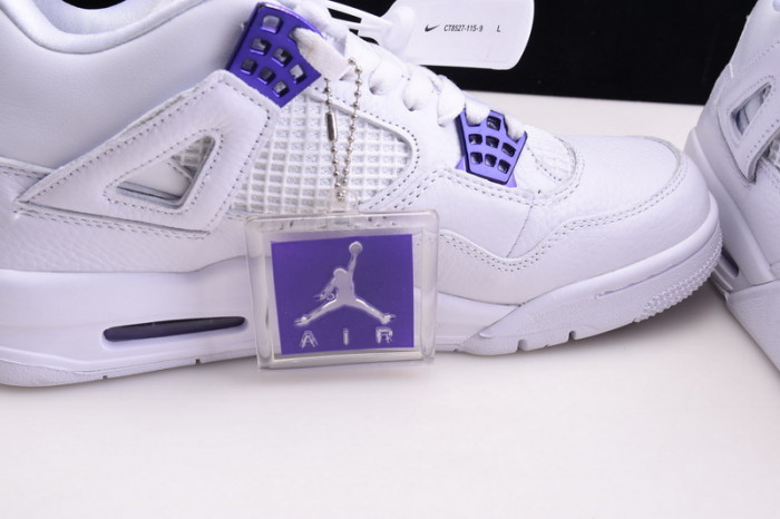 Air Jordan 4 Retro “Pure Money”  white purple CT8527-115