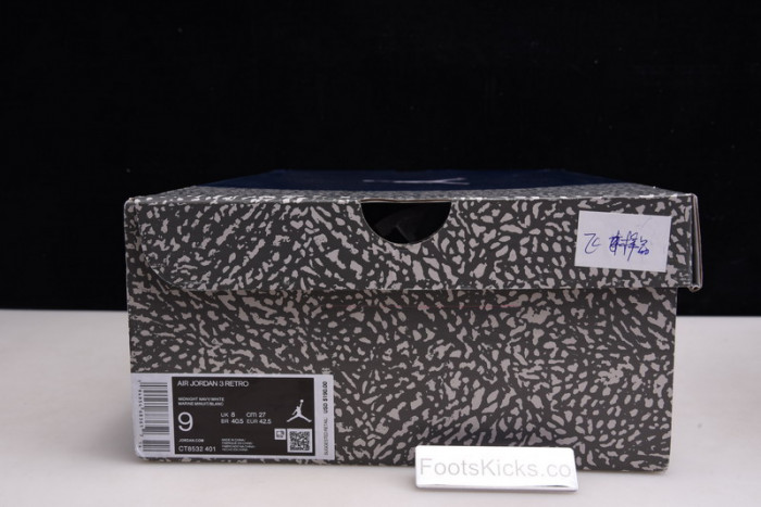 Air Jordan 3 Midnight Navy CT8532-401