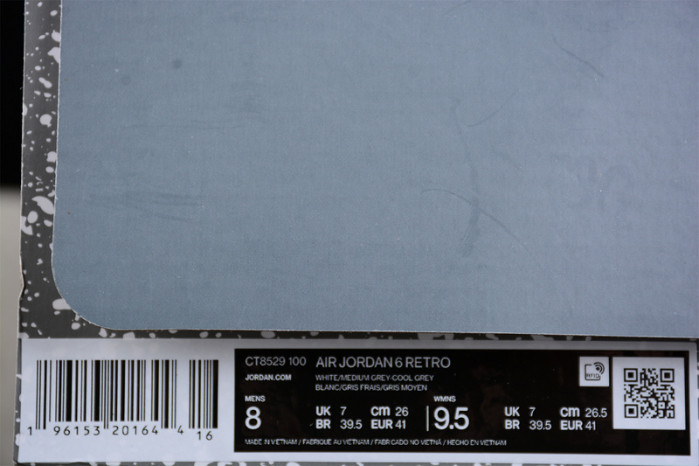 Air Jordan 6 "Cool Grey" CT8529-100