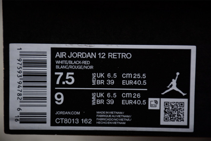 Air Jordan 12 Red Taxi CT8013-162